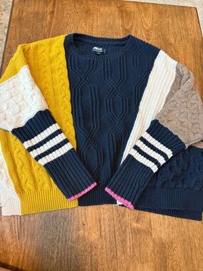 Anthropologie Maeve Black Cable Knit Sweater